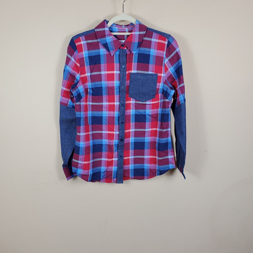 4/$25 D&CO Flannel Plaid Bottom Up Shirt Women's Size XS